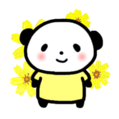 [LINEスタンプ] パンダとお花