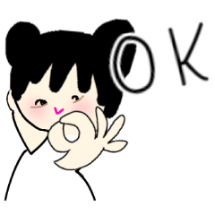 [LINEスタンプ] ピンプリガール「OK」ステッカーかわいい