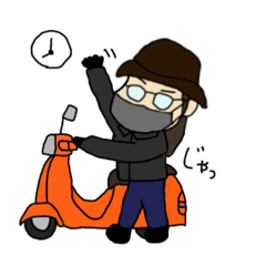 [LINEスタンプ] 人見知りの旦那さん