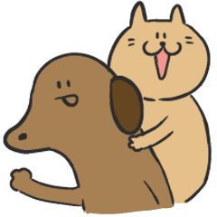 [LINEスタンプ] つかいやすいわんことにゃんこ