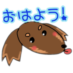 [LINEスタンプ] ミニチュアダックスももの気持ちお顔編