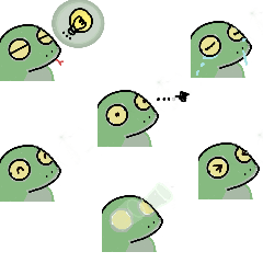 [LINEスタンプ] 生活に直面したときの蛙の顔