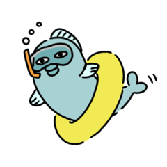 [LINEスタンプ] それいけお魚くん