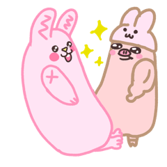 [LINEスタンプ] 騒がしいウサギたち