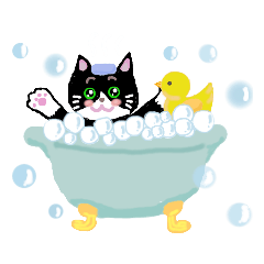 [LINEスタンプ] ハチワレ猫のあいさつ