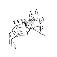 [LINEスタンプ] だらけ顔のネッコ