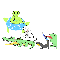 [LINEスタンプ] ハチュウ類の会