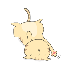 [LINEスタンプ] ポツ目ねこ[茶トラ編]