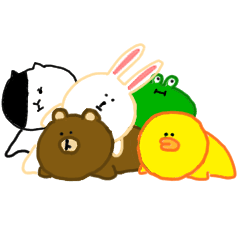 [LINEスタンプ] 溢れ出る好き★☆愉快なBROWN＆FRIENDS☆★