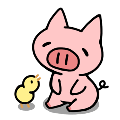 [LINEスタンプ] もちもちこぶた