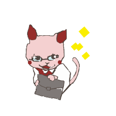 [LINEスタンプ] 働く秘書にゃんが行く