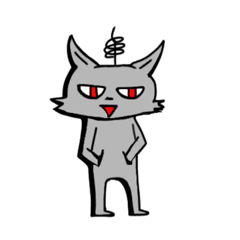 [LINEスタンプ] グレー猫は1匹(仮々)