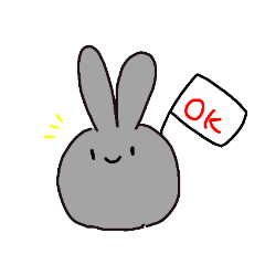 [LINEスタンプ] はいいろのうさぎさん