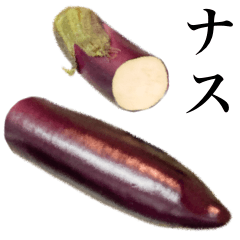 [LINEスタンプ] ナス です 野菜