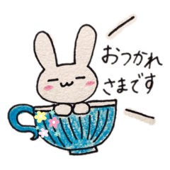 [LINEスタンプ] ゆるーくまったりマイペースうさぎちゃん