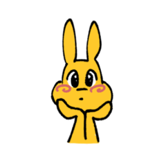 [LINEスタンプ] うさぎ(黄)