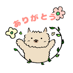 [LINEスタンプ] こたいぬ×草花