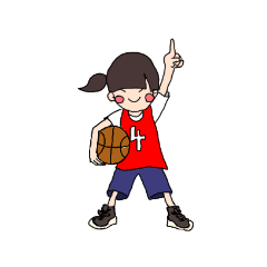 [LINEスタンプ] バスケ女子スタンプ