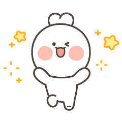 [LINEスタンプ] ふっくら ウサギ 登場