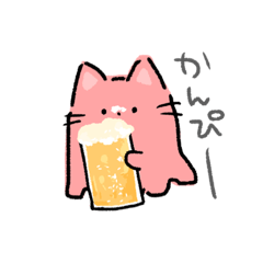 [LINEスタンプ] めんだこと思いきや溶けた猫