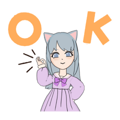 [LINEスタンプ] 猫の女子高生JK