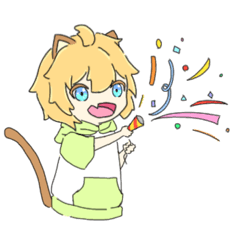 [LINEスタンプ] ねこの子(青眼)