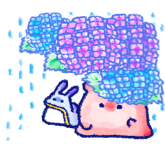 [LINEスタンプ] 梅雨に負けるな！ぷくちゃんズ