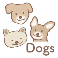 [LINEスタンプ] Dogs まったり Brown_1