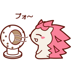 [LINEスタンプ] ドーナツたわむれハリネズミ04夏