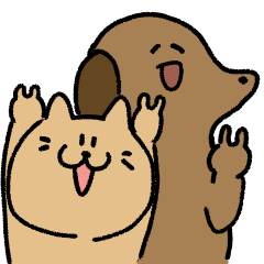 [LINEスタンプ] もっとつかいやすくなったわんことにゃんこ