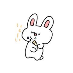 [LINEスタンプ] もちもちボディうさぎ