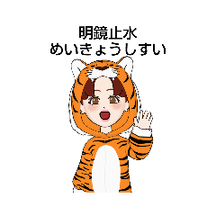 [LINEスタンプ] kawaii虎/4文字熟語