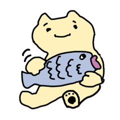 [LINEスタンプ] うすだいだい色のねこ．