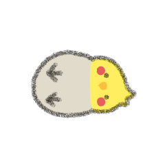 [LINEスタンプ] ちっちゃ（黄＋灰色オカメインコver.）