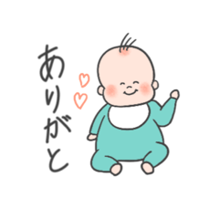 [LINEスタンプ] くるりんチビベビー