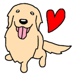 [LINEスタンプ] 犬種別ゴールデンレトリーバー(英語Ver)