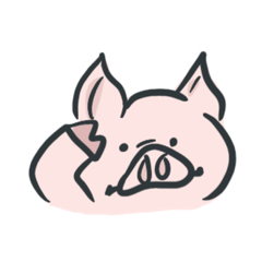 [LINEスタンプ] かあいいブタ