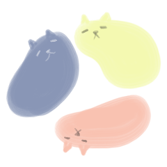 [LINEスタンプ] カラフルにゃ