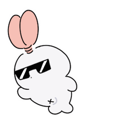 [LINEスタンプ] うごくよえびうさぎ