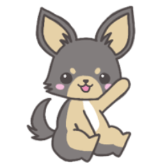 [LINEスタンプ] かわいいブラックタンチワワ2