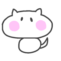 [LINEスタンプ] もふもふ白いねこさん