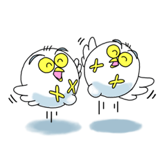 [LINEスタンプ] ミミズク親子