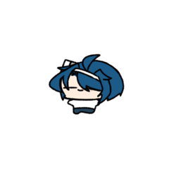 [LINEスタンプ] 青色のアホ毛の子