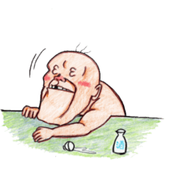 [LINEスタンプ] クズ男、モアイの日常