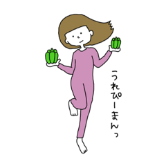 [LINEスタンプ] 全身タイツの女ダジャレスタンプ