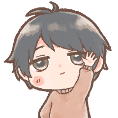 [LINEスタンプ] ぼんやり男の子の日常