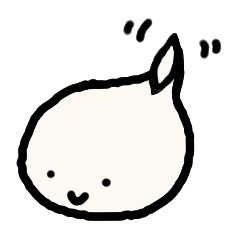 [LINEスタンプ] 白いおたまじゃくしくん