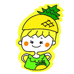 [LINEスタンプ] パイナップルちゃんのスタンプ 4