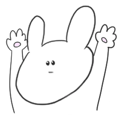 [LINEスタンプ] つぶらなうさぎ