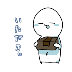 [LINEスタンプ] 白玉くんと猫の黒ごまの落書きスタンプ